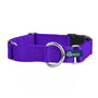Collar martingala con hebilla para perro de nailon morado, 5/8 pulg. y 1 pulg. de ancho, foto 1