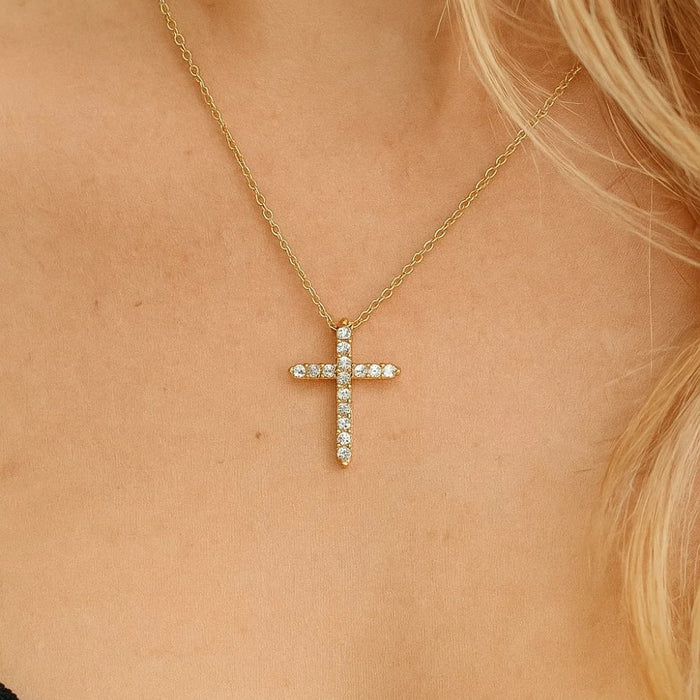 Faith Cubic Zirconia Cross Pendant Necklace, photo 4
