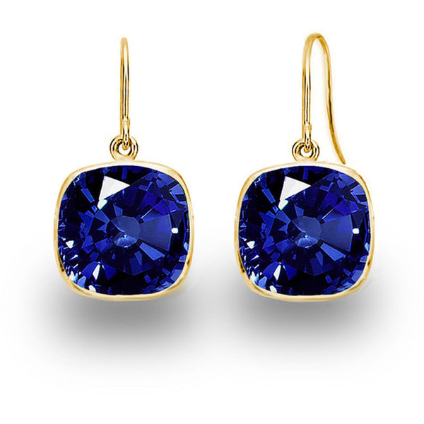 5.00 CTW Lab-Created Sapphire and Emerald Drop Earring Set, photo 2