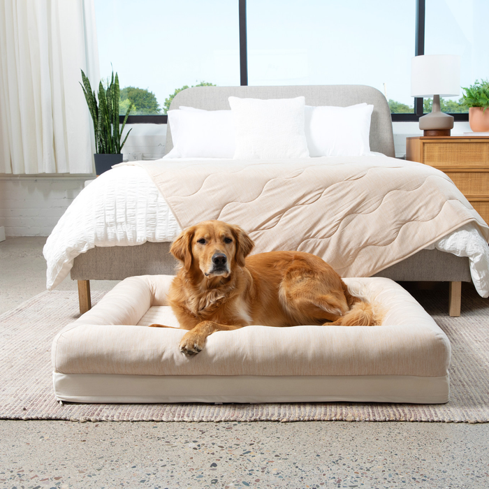 PupChill Cooling 4-Bolster Dog Bed, Arctic Sand, photo 9