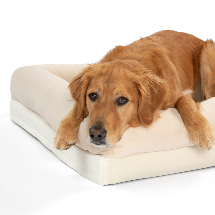 PupChill Cooling 4-Bolster Dog Bed, Arctic Sand, photo 3