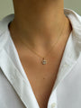 Dije de símbolo de la paz de diamantes en oro de 14K, foto 2
