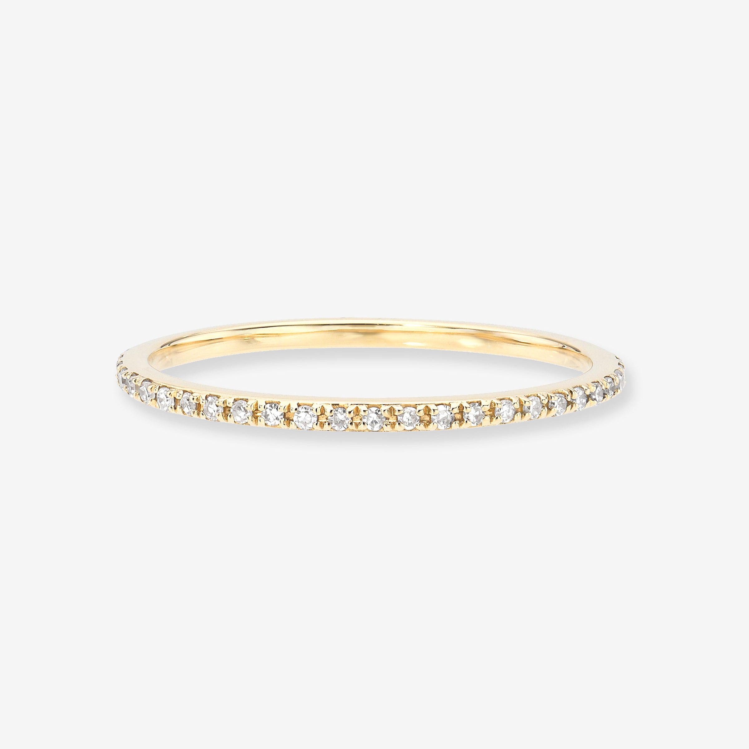 14K Gold Pave Diamond Eternity Band, photo 1