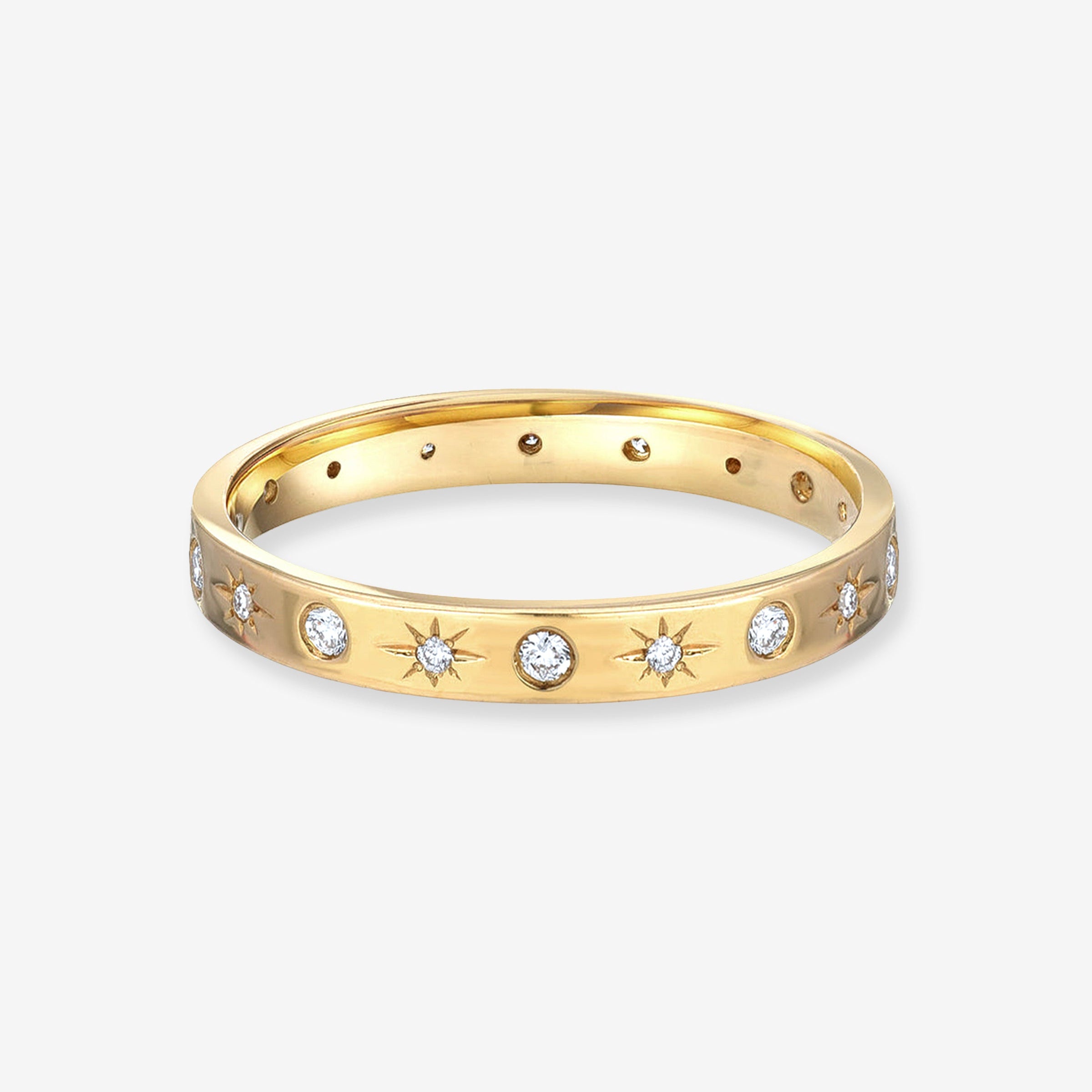Anillo Starburst de diamantes en oro de 14K, foto 1