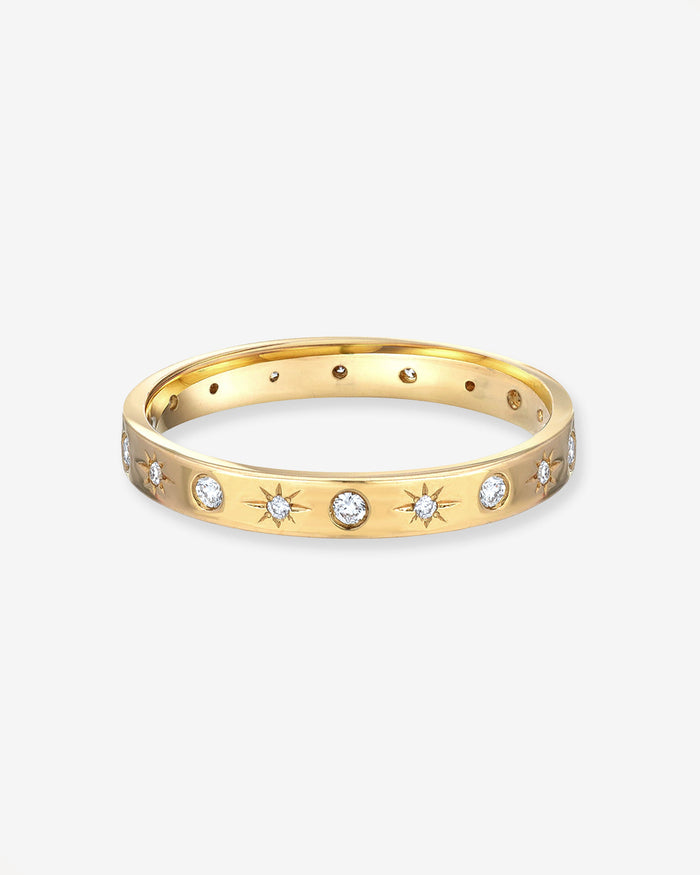 Anillo Starburst de diamantes en oro de 14K, foto 1