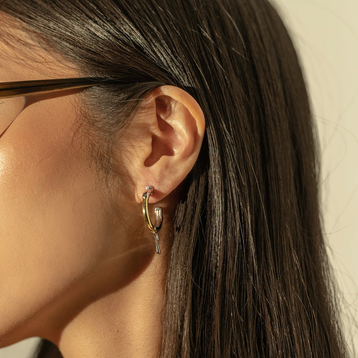 Dipped Two-Tone Hoop Earrings, photo 3