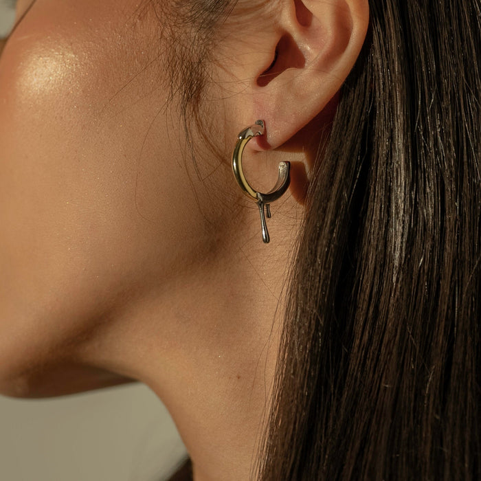 Dipped Two-Tone Hoop Earrings, photo 2