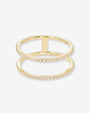 14K Gold Double Diamond Eternity Ring, photo 1