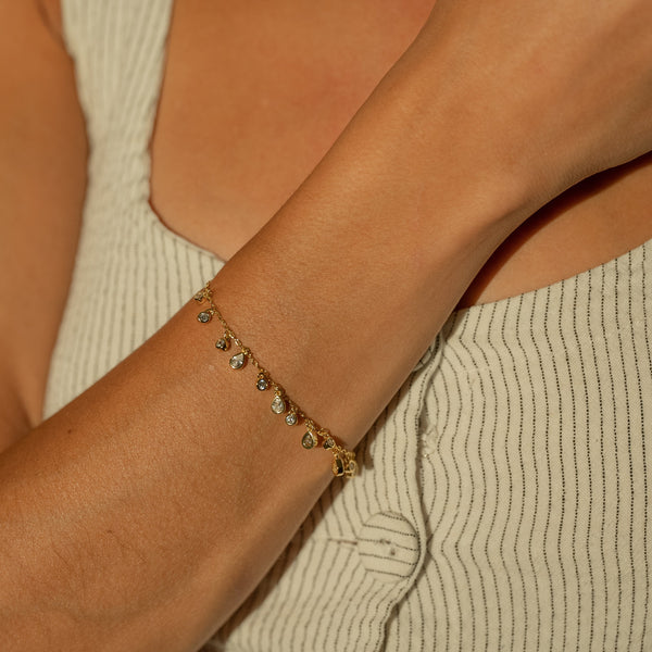 Drippy Gem Cubic Zirconia Bracelet, photo 1