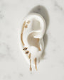 Aretes de botón de ojo turco mini con diamantes en oro de 14K, foto 4