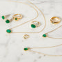 14K Gold Diamond Free Form Emerald Necklace, photo 9