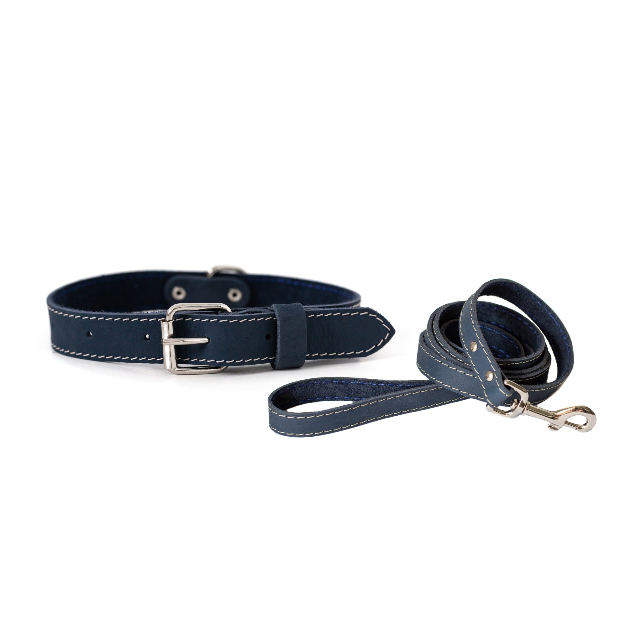 Pro Line Leather Collar and Leash Set