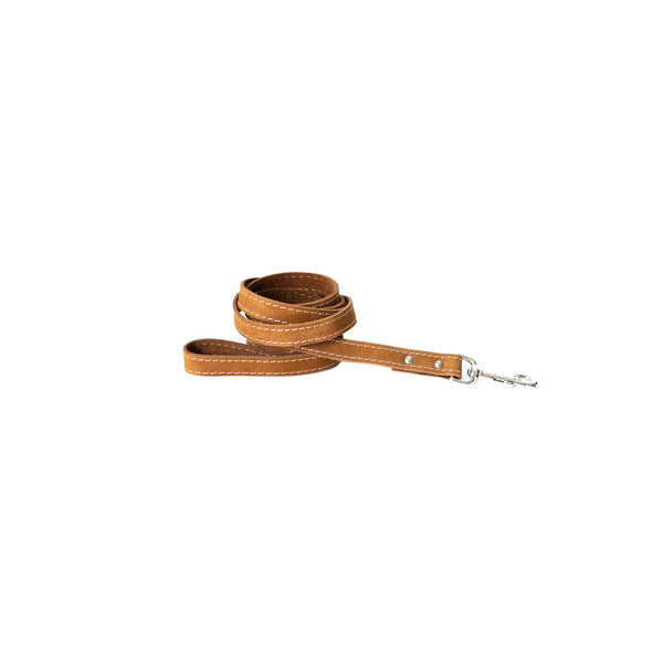 Traditional Earth Brown Leather Dog Leash