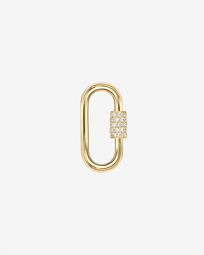 14K Gold Gemstone Carabiner Charm, photo 1