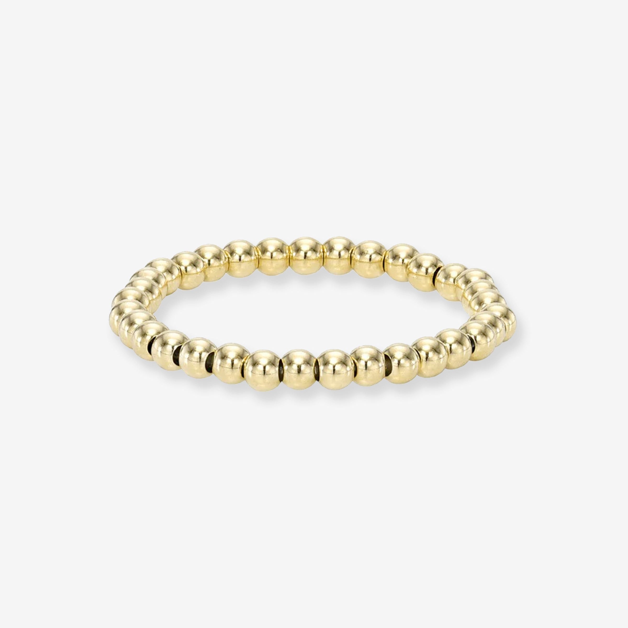 Anillo de cuentas de 2 mm en oro de 14K, foto 1