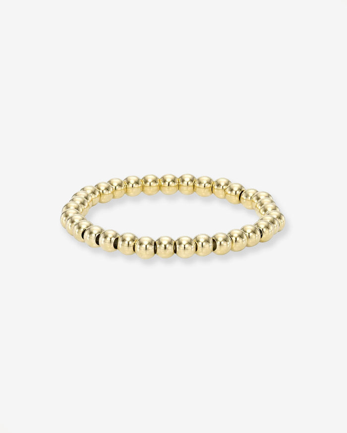 Anillo de cuentas de 2 mm en oro de 14K, foto 1