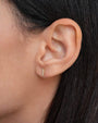 Aretes de botón de barra en oro de 14K, foto 2
