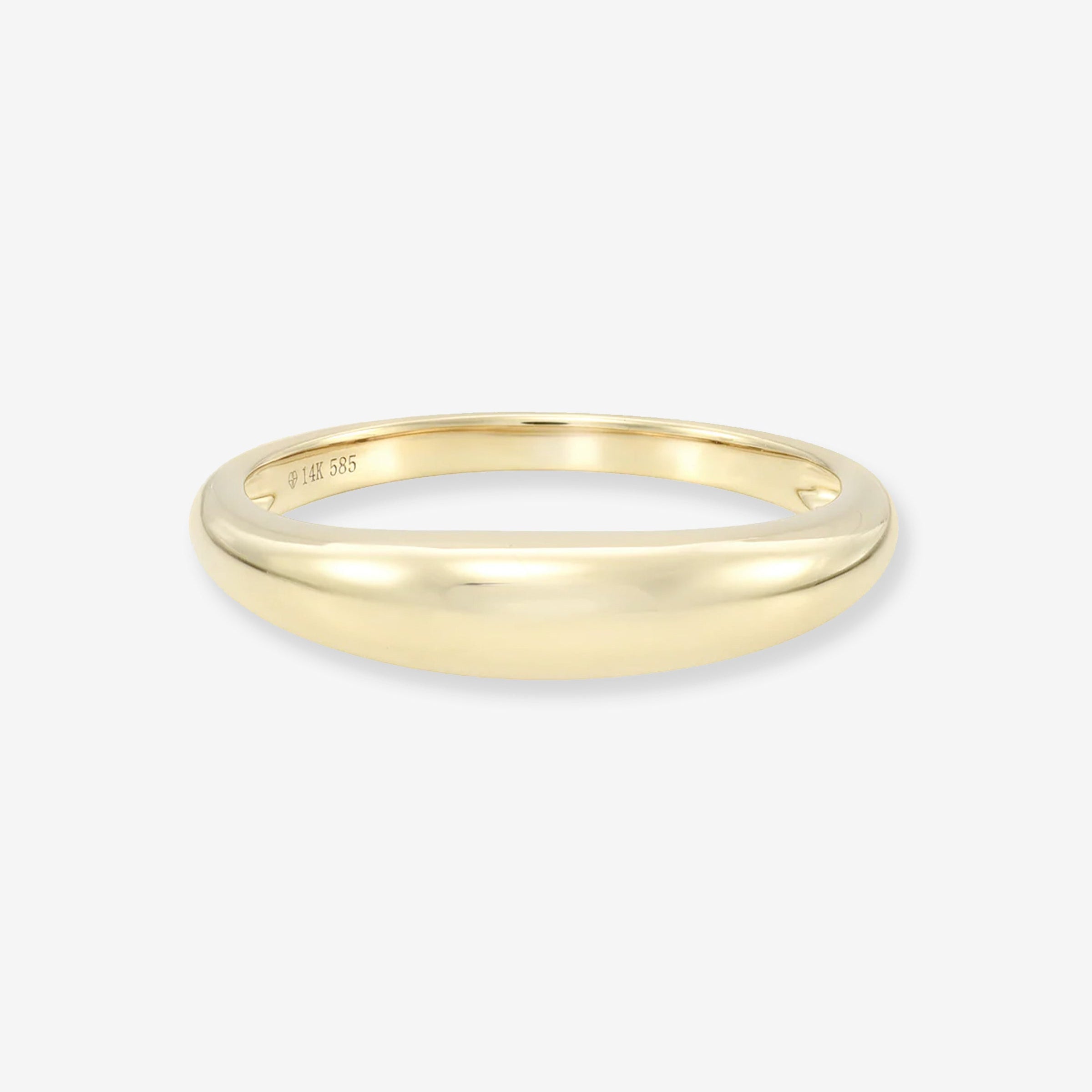 14K Gold Dome Band Ring, photo 1
