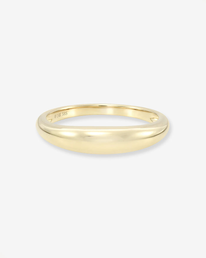 14K Gold Dome Band Ring, photo 1