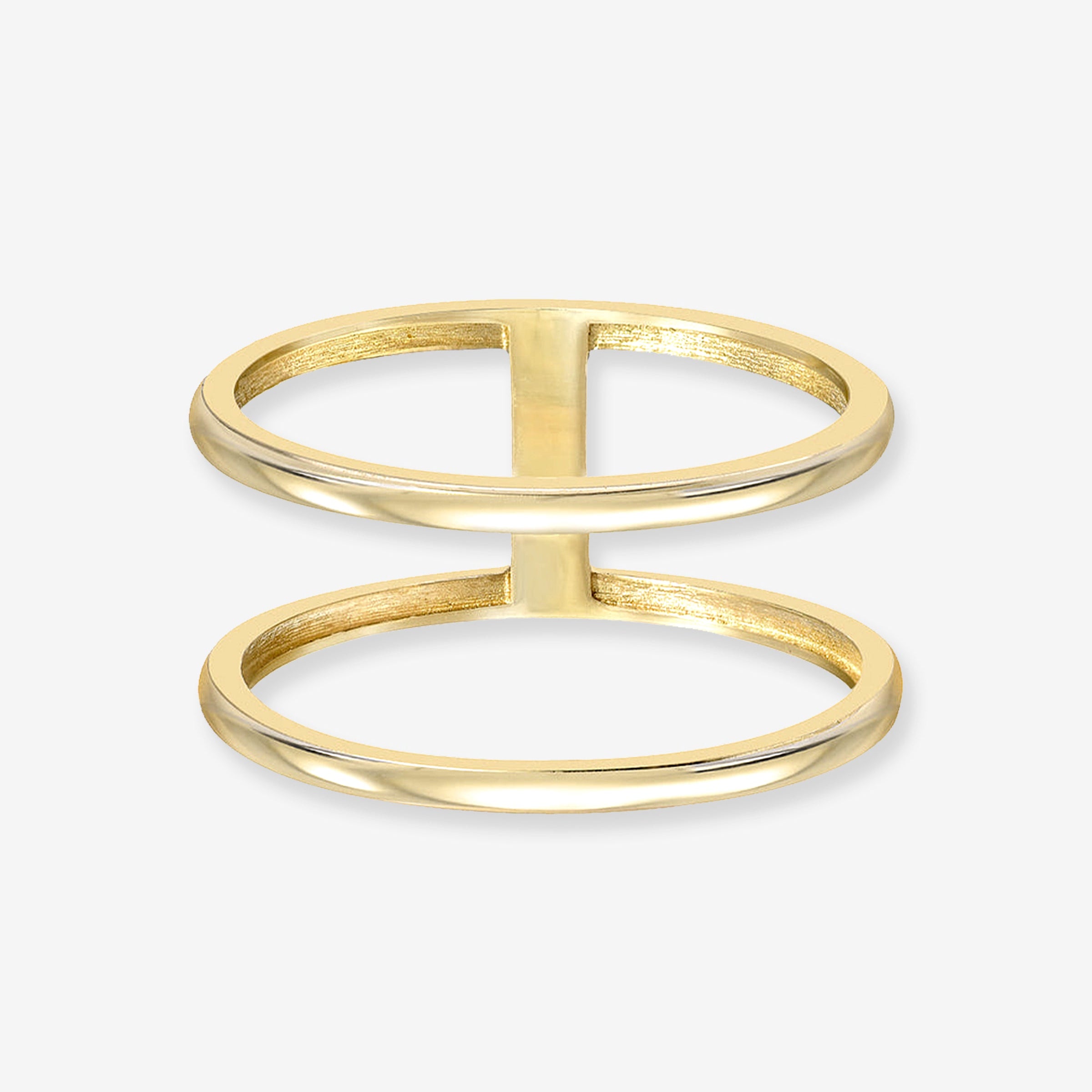 14K Gold Double Band Ring, photo 1