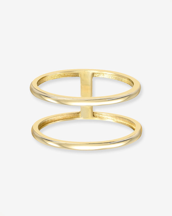Anillo de doble argolla en oro de 14K, foto 1