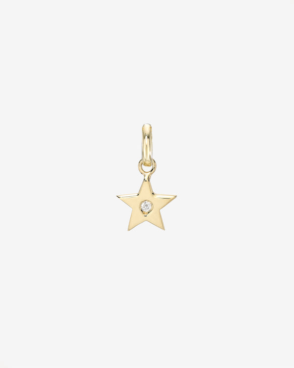 Dije de estrella con diamante diminuto en oro de 14K, foto 1