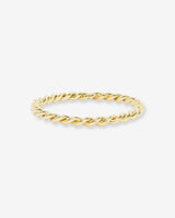 Argolla trenzada en oro de 14K