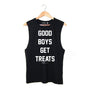 Good Boys Get Treats Muscle Tank in black