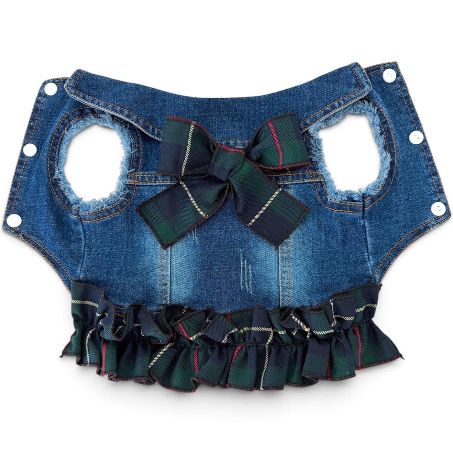 Green Plaid Ruffle Vest, photo 1