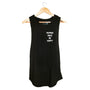 Puppies Make Me Happy Motto Sleeveless Top in black