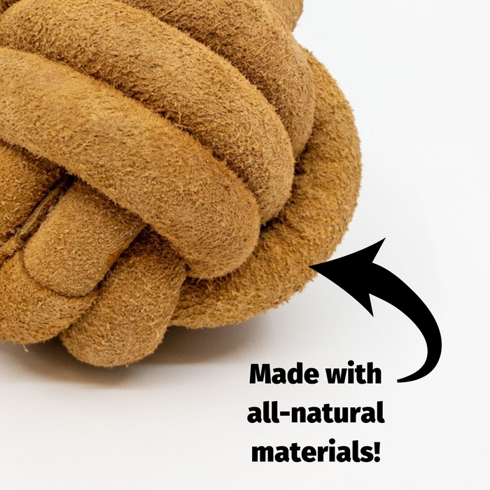 Huggle-Hide Natural Leather Ball Dog Toys, 2 Pack, photo 8