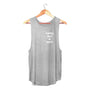 Puppies Make Me Happy Motto Sleeveless Top in light grey