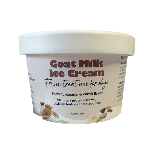 Peanut, Banana and Carob Goat Milk Ice Cream Mix for Dogs, photo 1