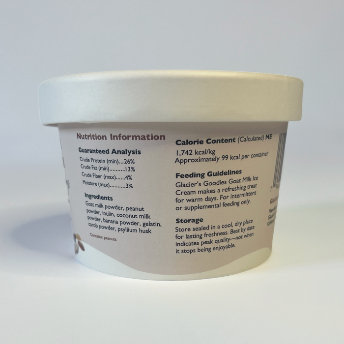 Mezcla de helado de leche de cabra para perro, cacahuate, plátano y algarroba, foto 6