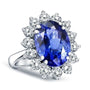 3.00 CTW Lab-Created Sapphire Halo Ring in 14K Gold, photo 9