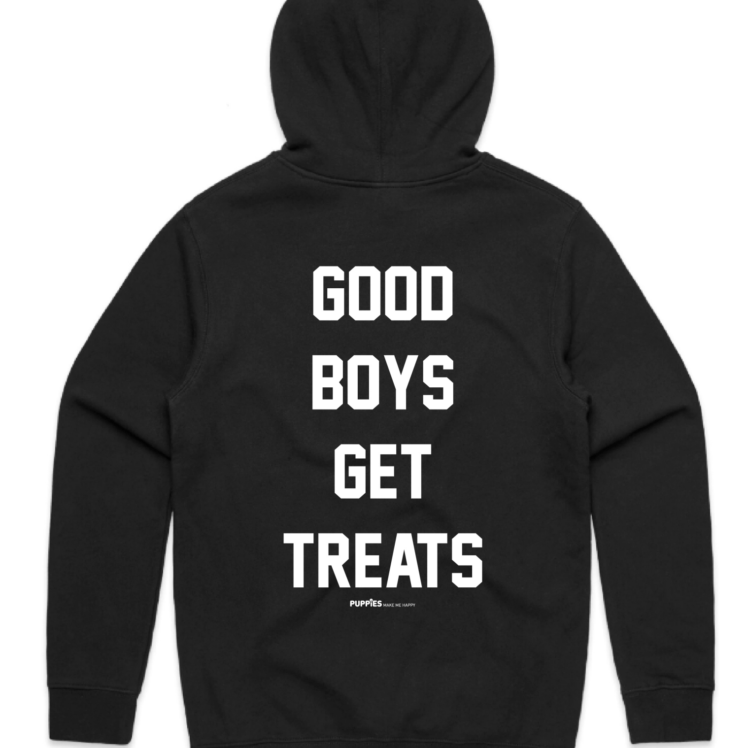 Good Boys Get Treats Hoodie in black