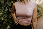 Puppies Make Me Happy Motto Crop Top