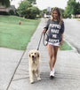 Puppies Make Me Happy Acid Wash Crewneck Sweatshirt
