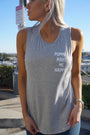 Puppies Make Me Happy Motto Sleeveless Top