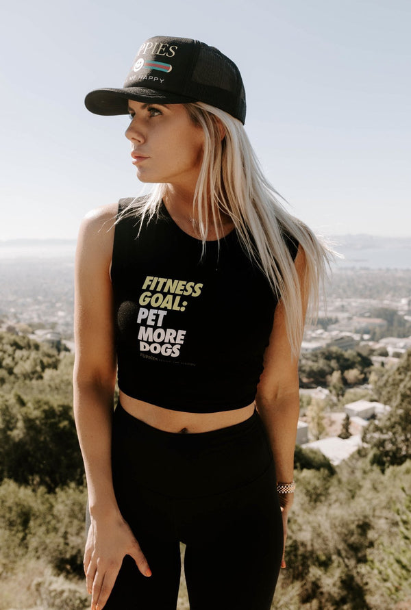 Fitness Goals: Pet More Dogs Crop Top
