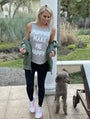 Puppies Make Me Happy Women's Sleeveless Tank in light grey