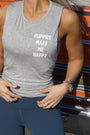 Puppies Make Me Happy Motto Sleeveless Top