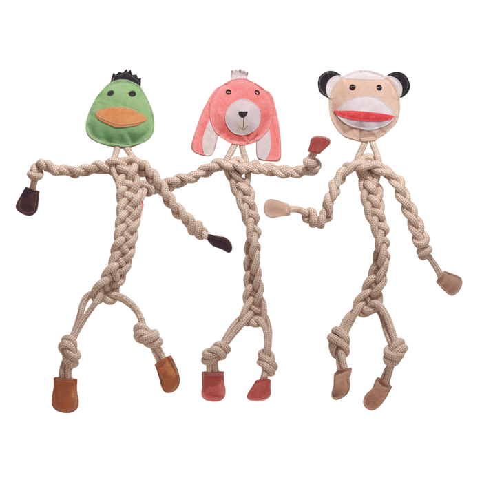 Natural Rope Knottie Dog Toys, 3 Pack, XL