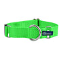 Collar martingala para perro de nailon verde neón, 5/8 pulg. y 1 pulg. de ancho, foto 1