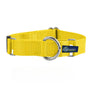 Collar martingala para perro de nailon amarillo, 5/8 pulg. y 1 pulg. de ancho, foto 1