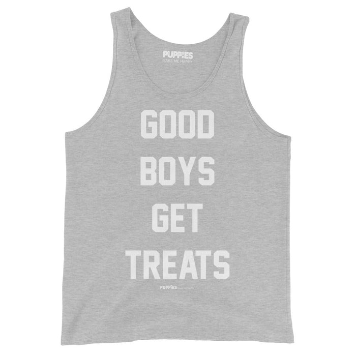 Good Boys Get Treats Unisex Tank Top in athletic heather