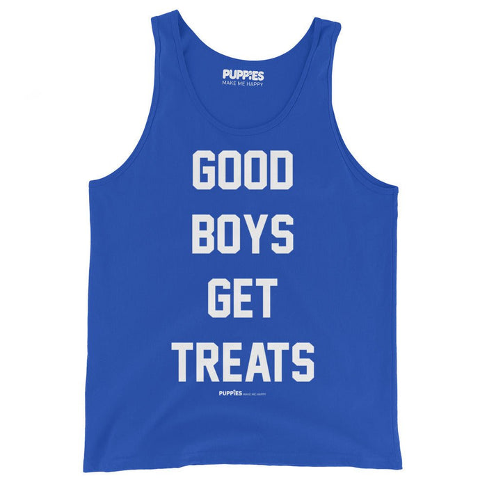 Good Boys Get Treats Unisex Tank Top in true royal