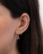 Aretes de botón Toi et Moi de diamantes en oro de 14K, foto 8