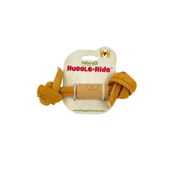 Huggle-Hide Natural Leather Bone Dog Toys, 3 Pack, photo 2