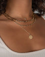 14K Gold Large Paper Clip Chain Necklace, photo 8